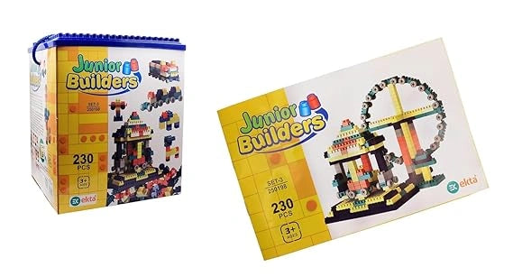 Tots & Toys Junior Builders Building Blocks Set-3, Building Blocks for Kids, Block Game for Kids - 230 Pieces