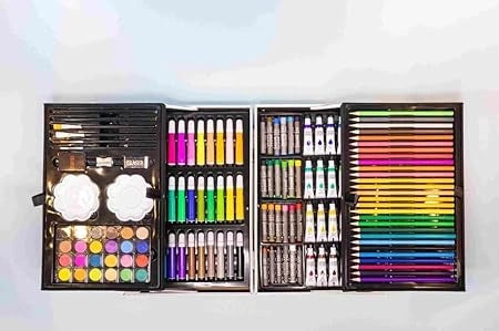 DEMOKRAZY Space Theme Art & Craft Painting Kit for Kids, 145 Colours, Suitcase Style, Birthday Gift