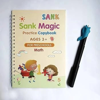 Reusable magic handwriting book for kids with magic pen – tracing and calligraphy practice