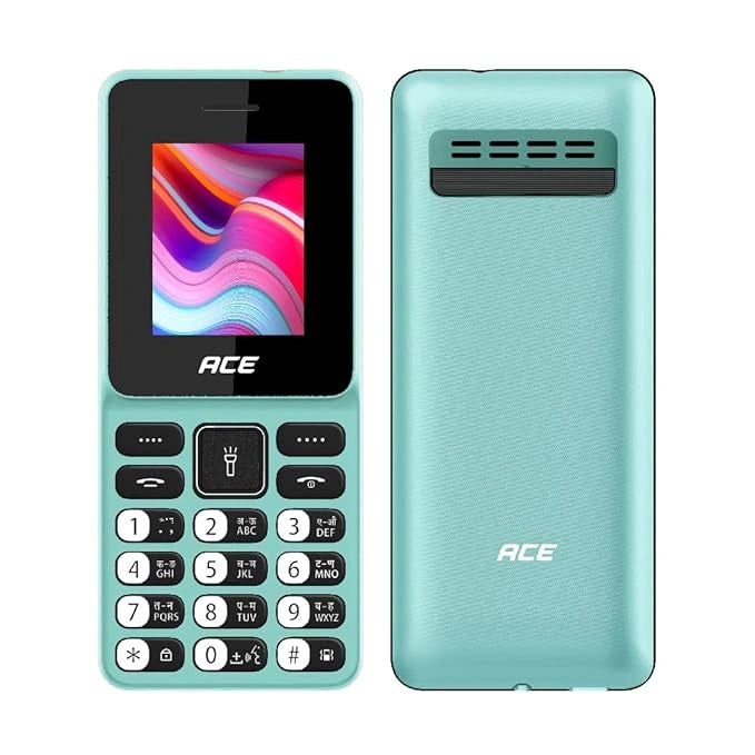 itel Ace 2 Heera - 1.8 inch Display Size, 1000 mAh Battery, Vibration Support, Bluetooth Support, Auto Call Recording and 32GB Expandable Memory | Pure Green