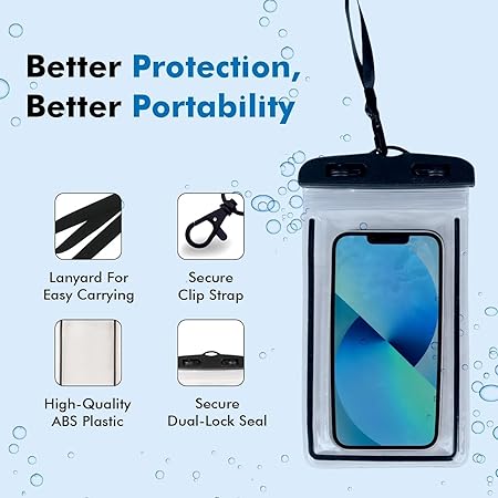 Waterproof Mobile Phone Pouch Rain Cover for All Types of Phone Transparent