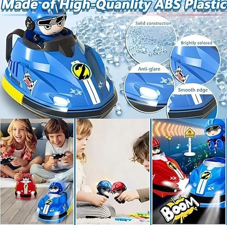 “RC Remote Control Dual Racing Cars with music, lights, 2.4GHz control, ejectable figures, and 360° rotation – fun family game toy and birthday gift.”