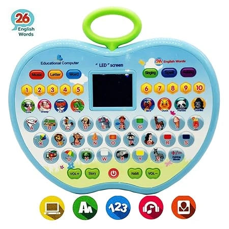“Educational Kids Laptop – ABC and 123 learning computer with interactive buttons, music, and educational games for children.”