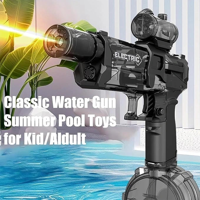 Ultimate Battle Blaster – long-range electric water gun with lights, black color”