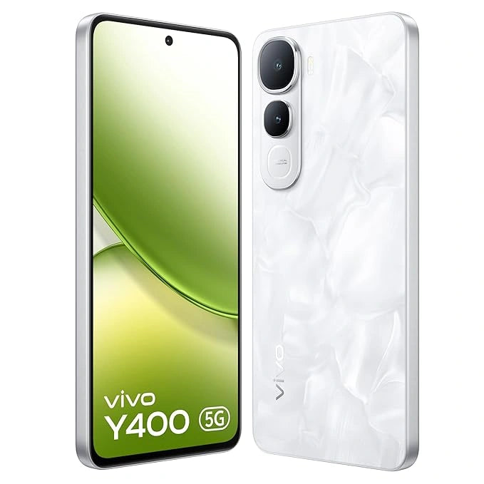 Vivo Y400 smartphone by JJR Products, available at JJR Mobile—showing front display and rear camera module in sleek design.