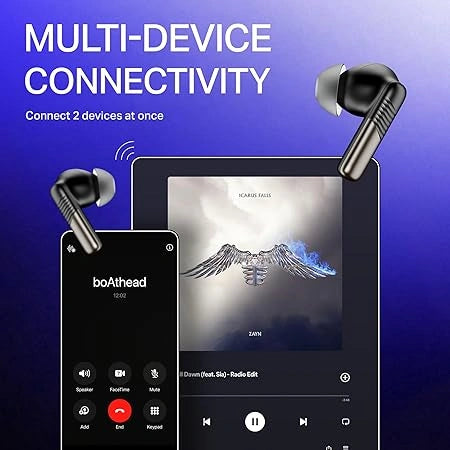 boAt Airdopes Prime 412 (2025) – 50Hrs Battery, AI-ENx, Fast Charge, App Support TWS Earbuds