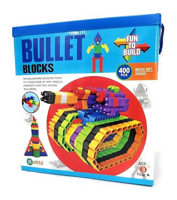 FairyFrolic_400-Piece Building Blocks Set for Kids - Creative STEM Educational Toy, Colorful Interlocking Bricks for Boys & Girls Ages 3+, Ideal for Preschool & Kindergarten Learning