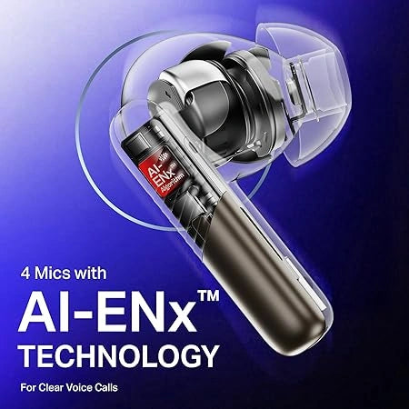 boAt Airdopes Prime 412 (2025) – 50Hrs Battery, AI-ENx, Fast Charge, App Support TWS Earbuds