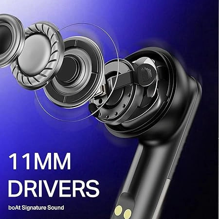 boAt Airdopes Prime 412 (2025) – 50Hrs Battery, AI-ENx, Fast Charge, App Support TWS Earbuds