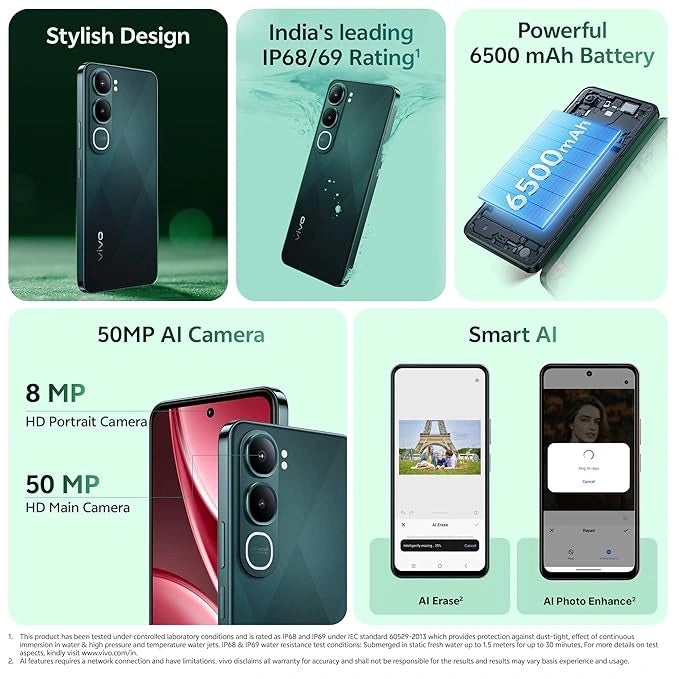 Vivo Y31 5G smartphone with sleek design, dual rear camera, and vibrant display — stylish and powerful 5G mobile for everyday use.