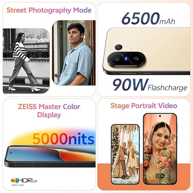 Vivo X200 FE 5G smartphone with sleek premium design, advanced triple camera setup, and ultra-fast performance — flagship-level 5G phone for power users.