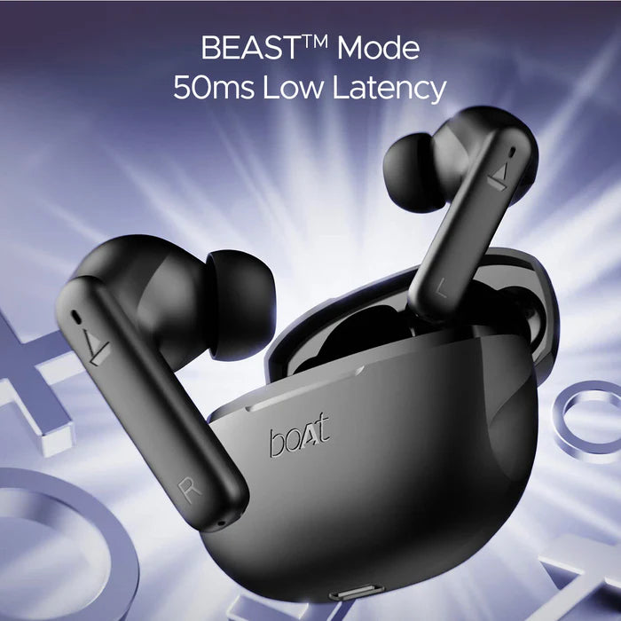 boAt Airdopes 170 TWS in Ear Earbuds with 50H Playtime, Quad Mics Enx Tech, Low Latency Mode, 13Mm Drivers, ASAP Charge, Ipx4, Iwp, Touch Controls & Bt V5.3(Classic Black)
