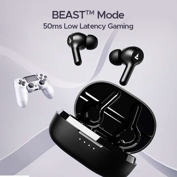 boAt Airdopes 71 w/ 40 HRS Playback, ENx Technology & Beast Mode(Low Latency) Bluetooth  (Active Black, True Wireless)