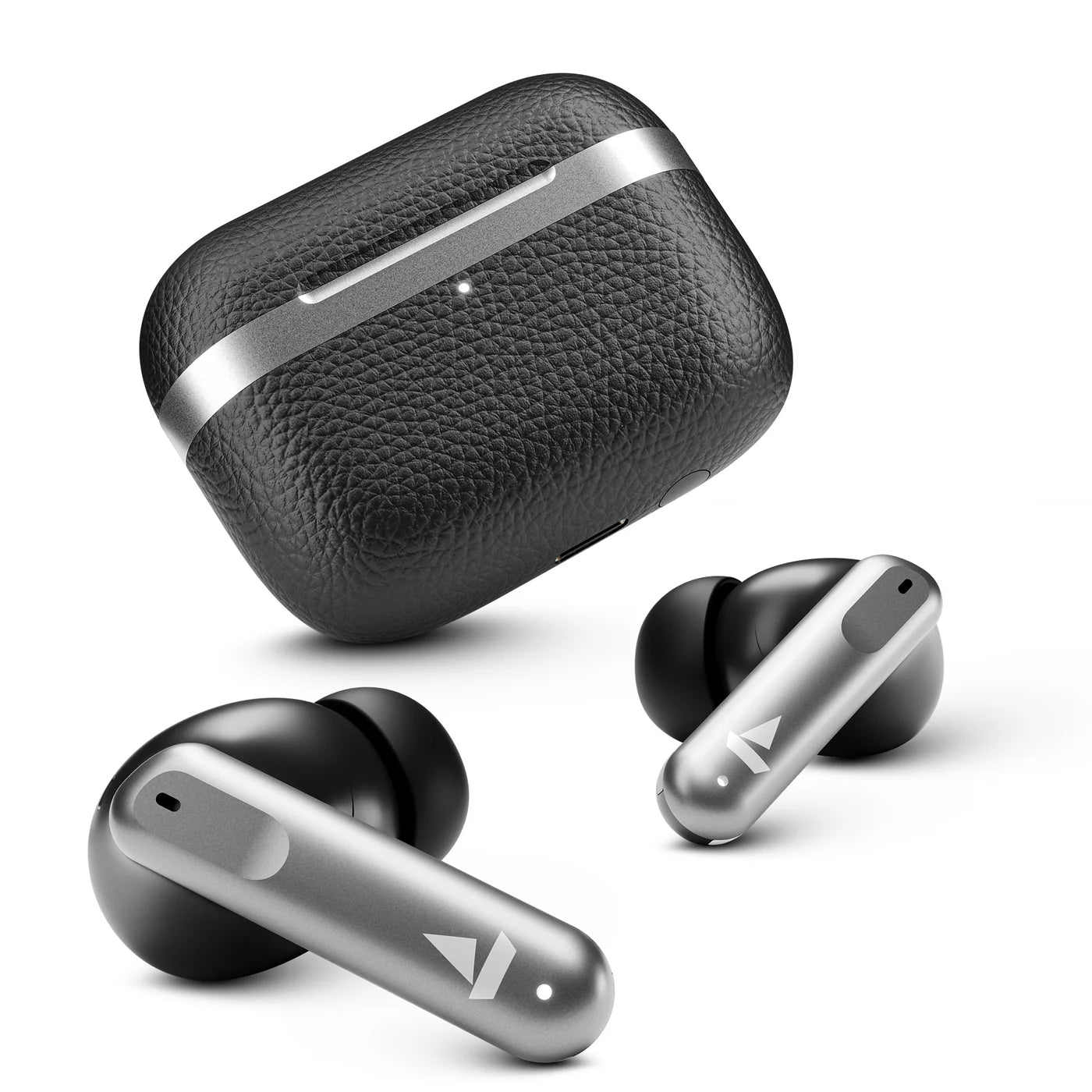 boAt Airdopes 111v2, Leather Finish,4Mics ENx,50HRS Playback,13mm Drivers,Fast Charge Bluetooth  (Classic Black, True Wireless)