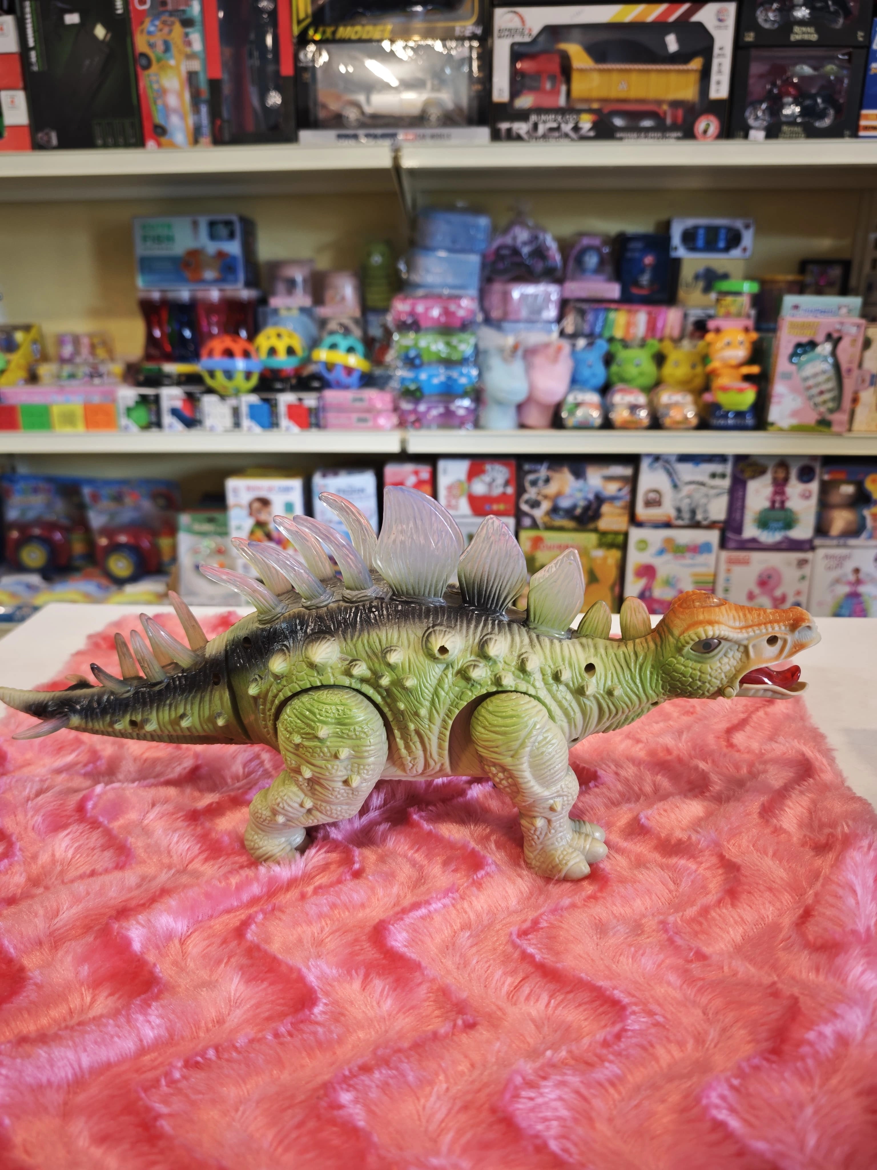 Stegosaurus Dinosaurus Toy – with LED Lights and Dino Sounds