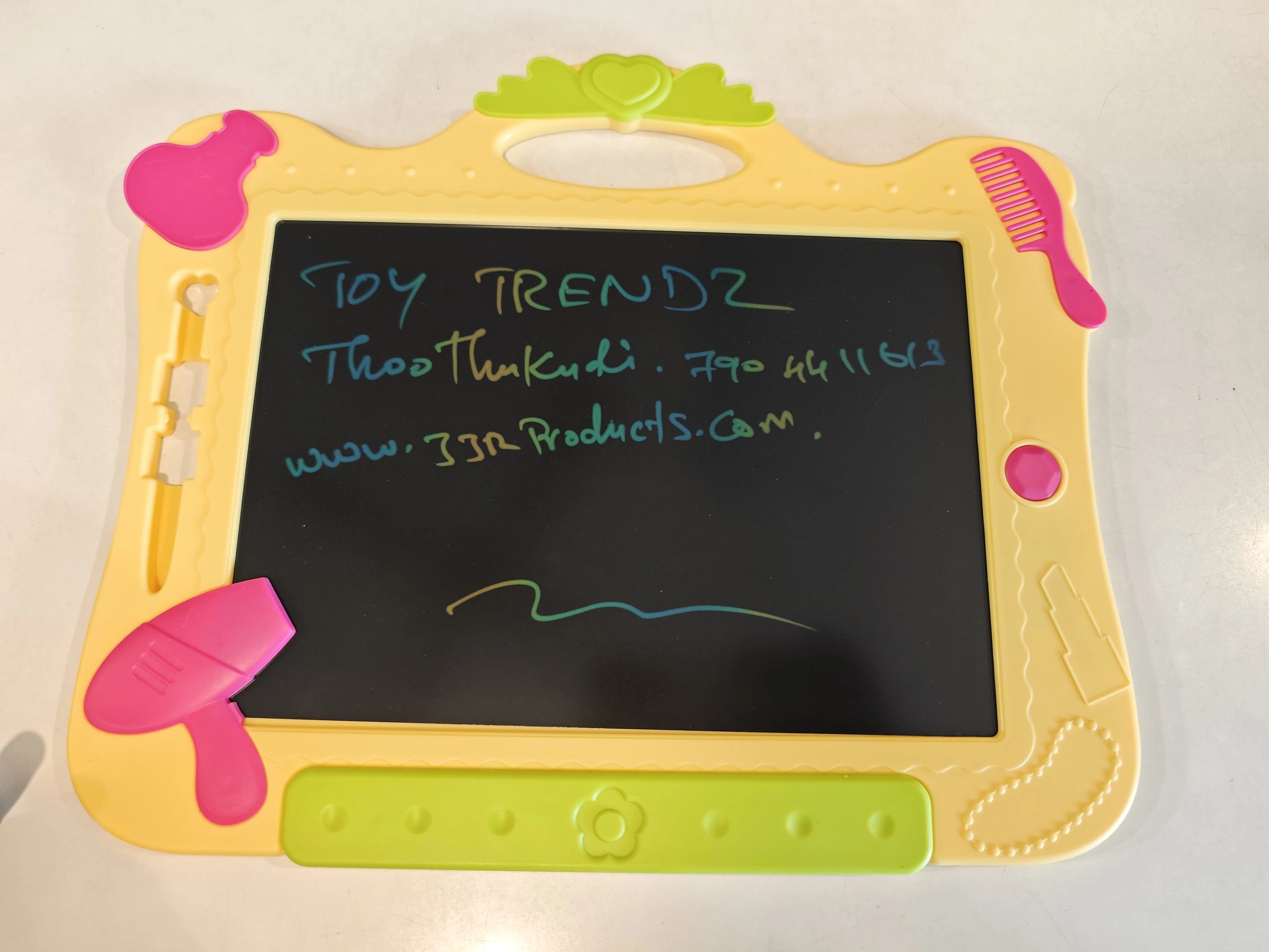 Kaihery 10" Pink Whimsical LCD Writing Tablet, Doodle Board, Toddler Toys, Dinosaur Toy Drawing Board, Christmas Birthday Gift, Drawing Pad for 3-8 Years Old Kids