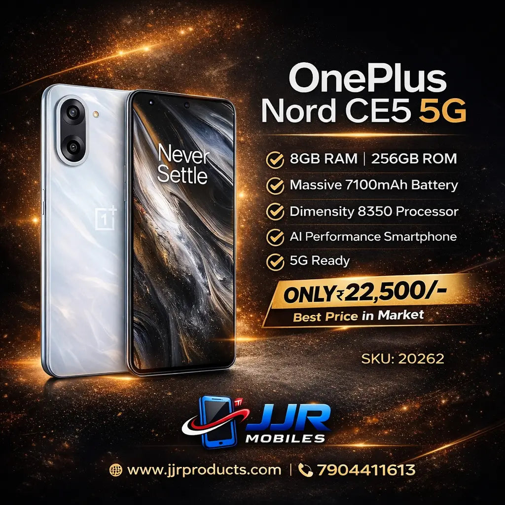 OnePlus Nord CE5 5G (Marble Mist, 8GB RAM, 256GB ROM) | Dimensity 8350 | 7100mAh Battery