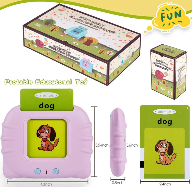 Kids Educational Learning Machine English Early Teaching w/ 112 Cards 