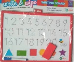 Confidence 2 in 1 Write and Wipe Writing Board for Kids Pack of 1